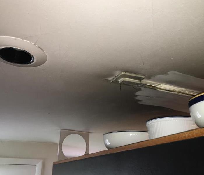 smoke and soot damage on ceiling
